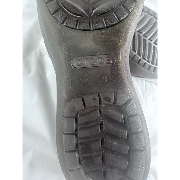 Crocs Adriana III Mini Wedge Sandals Brown Jelly Slip On Comfort Women's Size 9 - Picture 8 of 8